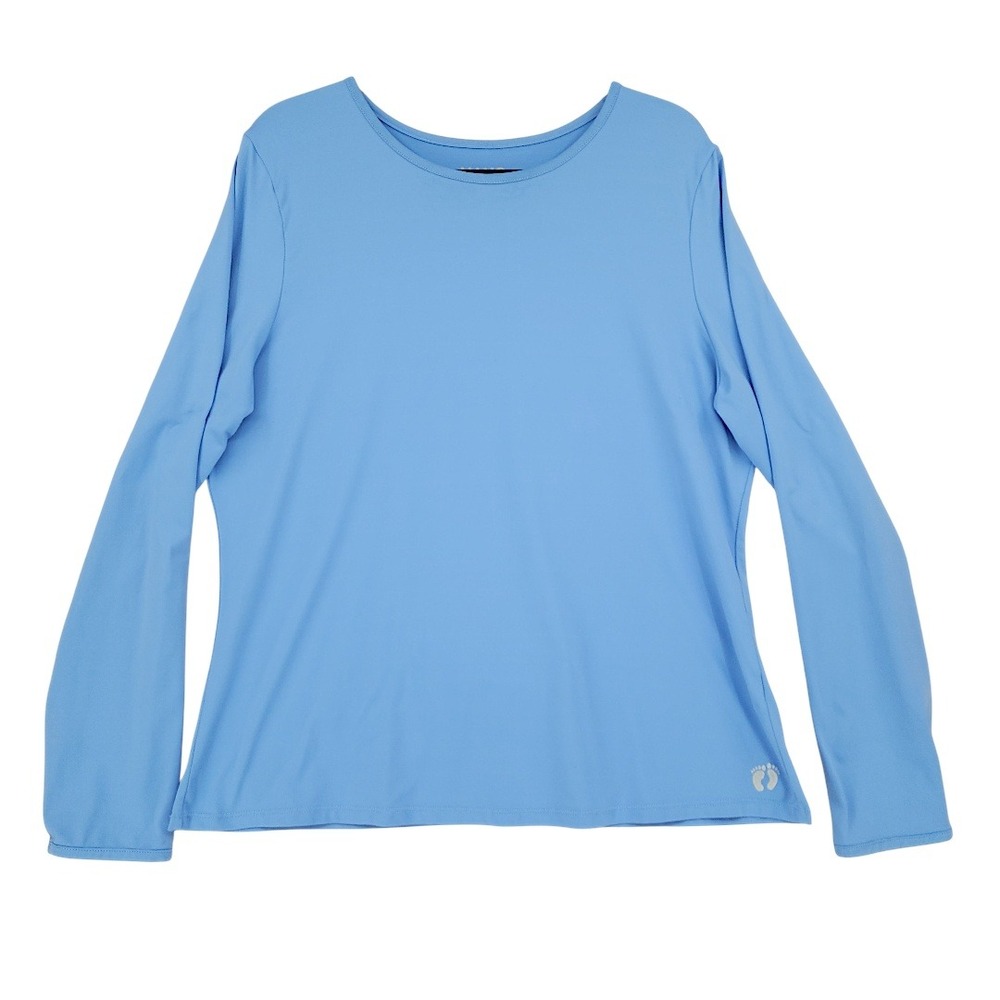 Hang Ten Rashguard Shirt XXL 2XL Women Long Sleeve Blue UPF Performance Surfer